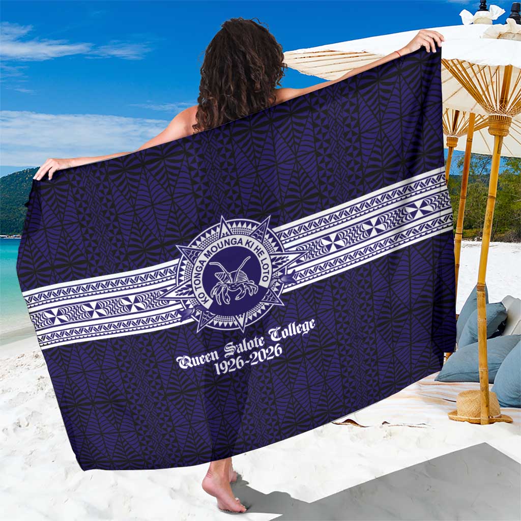 Tonga Queen Salote College 100 years Sarong QSC 1926-2026 Tongan Pattern LT9 One Size 44 x 66 inches Blue - Polynesian Pride