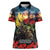 Kangaroo-Kiwi Soldier ANZAC Personalised Women Polo Shirt Golden Wattle and Pohutukawa Flowers