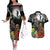 Kangaroo-Kiwi Soldier ANZAC Personalised Couples Matching Off The Shoulder Long Sleeve Dress and Hawaiian Shirt Golden Wattle Poppy Flowers