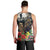 Kangaroo-Kiwi Soldier ANZAC Personalised Men Tank Top Golden Wattle Poppy Flowers