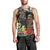 Kangaroo-Kiwi Soldier ANZAC Personalised Men Tank Top Golden Wattle Poppy Flowers