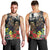 Kangaroo-Kiwi Soldier ANZAC Personalised Men Tank Top Golden Wattle Poppy Flowers