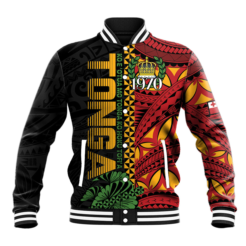Personalised Tonga Emancipation Day Baseball Jacket Puleanga Fakatui O Since 1970 LT9 Unisex Red - Polynesian Pride