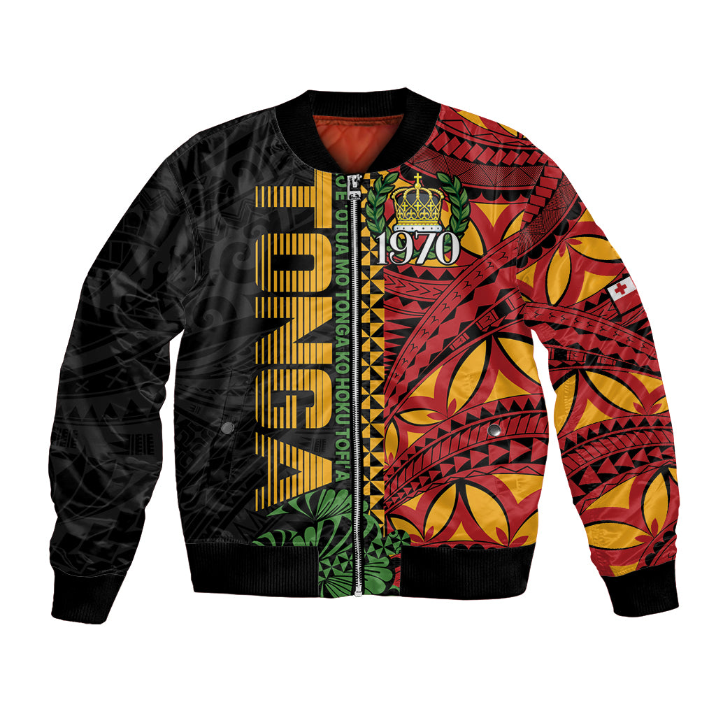 Personalised Tonga Emancipation Day Bomber Jacket Puleanga Fakatui O Since 1970 LT9 Unisex Red - Polynesian Pride