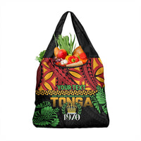 Personalised Tonga Emancipation Day Grocery Bag Puleanga Fakatui O Since 1970 LT9 1-pack One Size Red - Polynesian Pride