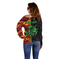 Personalised Tonga Emancipation Day Off Shoulder Sweater Puleanga Fakatui O Since 1970 LT9 - Polynesian Pride