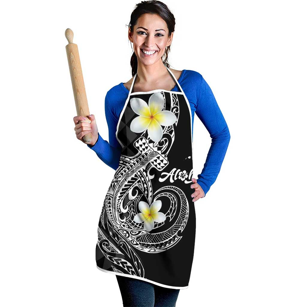 Aloha Hammerhead Shark Apron Black Hawaiian Kakau Tribal Tattoo LT9 - Polynesian Pride