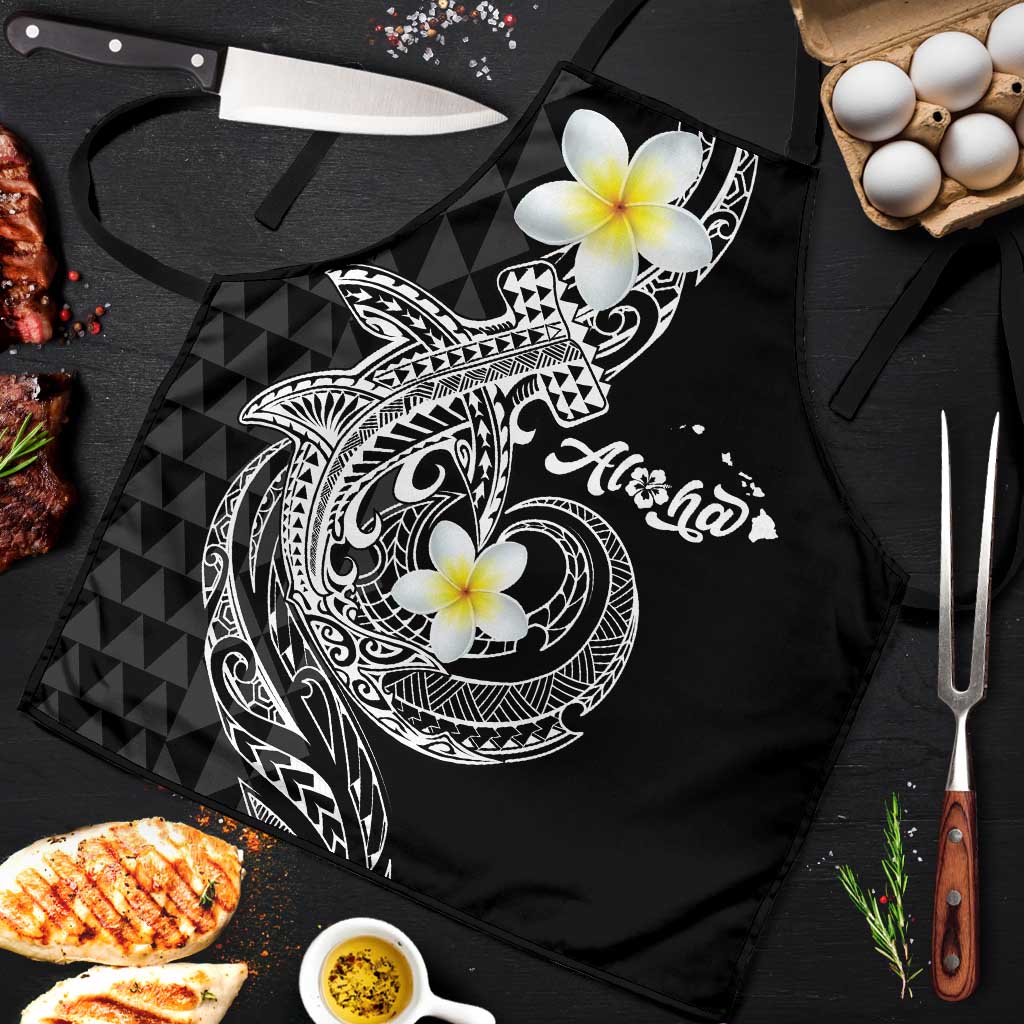 Aloha Hammerhead Shark Apron Black Hawaiian Kakau Tribal Tattoo LT9 Black - Polynesian Pride