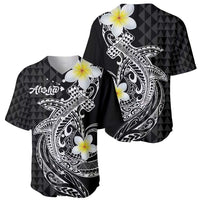 Aloha Hammerhead Shark Baseball Jersey Black Hawaiian Kakau Tribal Tattoo LT9 - Polynesian Pride