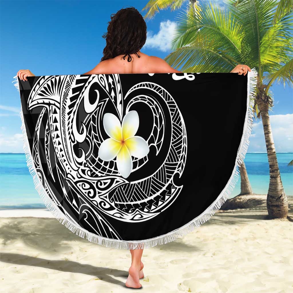 Aloha Hammerhead Shark Beach Blanket Black Hawaiian Kakau Tribal Tattoo LT9 - Polynesian Pride