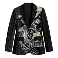 Aloha Hammerhead Shark Blazer Black Hawaiian Kakau Tribal Tattoo LT9 Unisex Black - Polynesian Pride