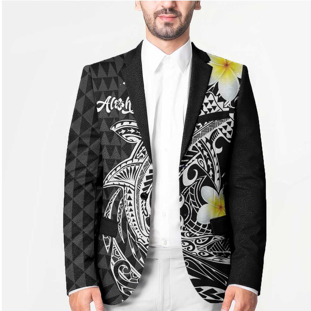 Aloha Hammerhead Shark Blazer Black Hawaiian Kakau Tribal Tattoo LT9 - Polynesian Pride