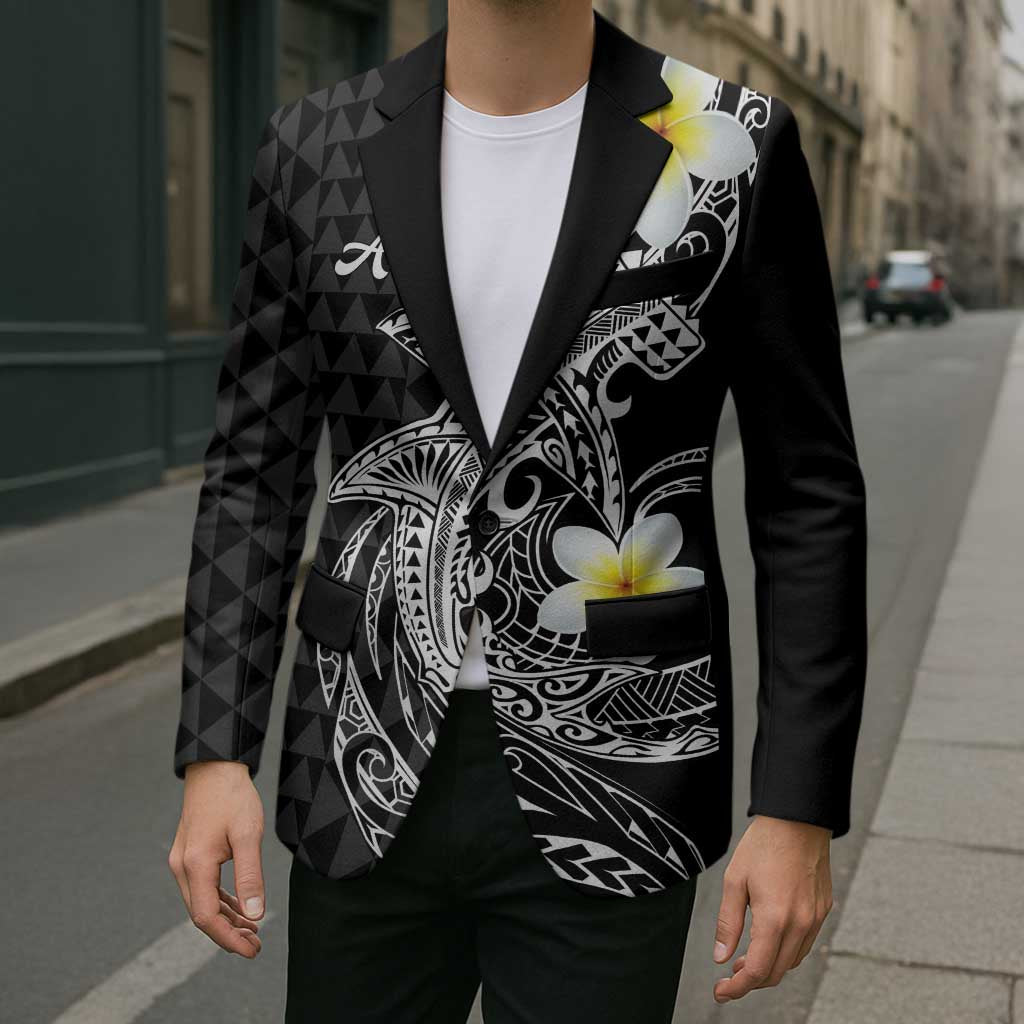 Aloha Hammerhead Shark Blazer Black Hawaiian Kakau Tribal Tattoo LT9 - Polynesian Pride