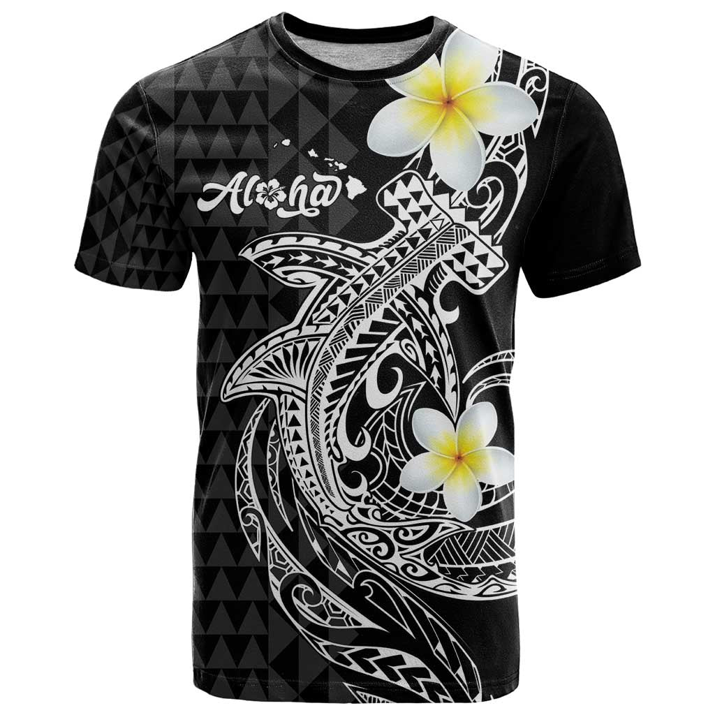 Aloha Hammerhead Shark T Shirt Black Hawaiian Kakau Tribal Tattoo LT9 Black - Polynesian Pride