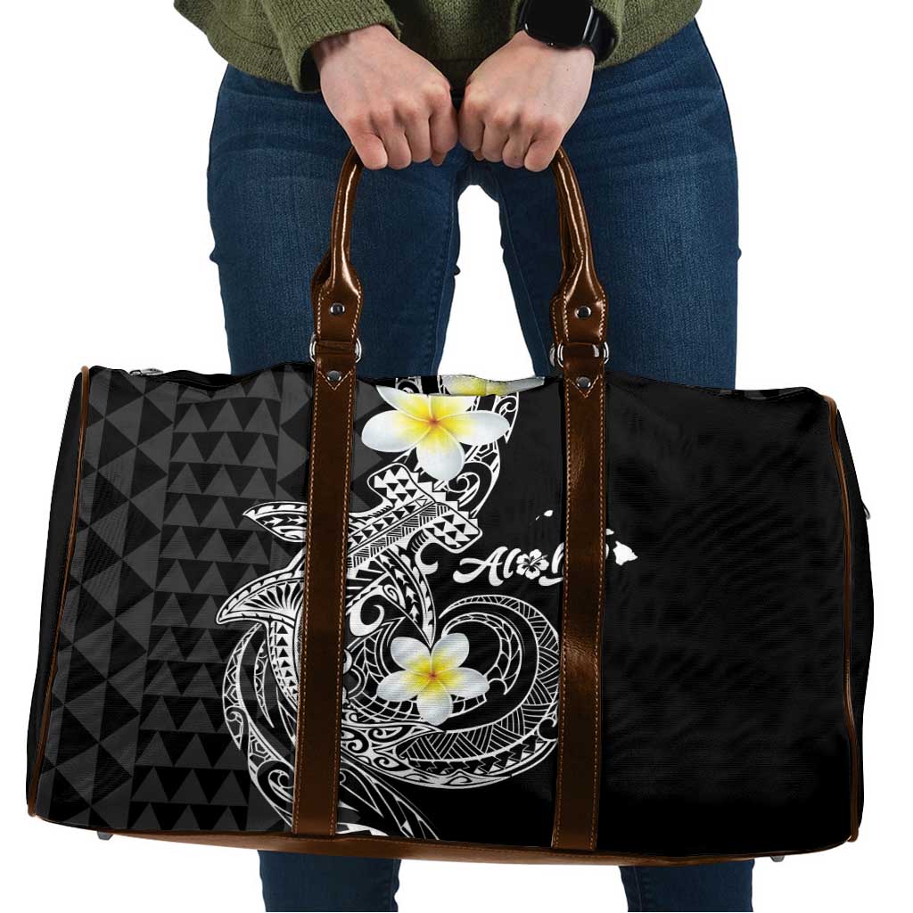 Aloha Hammerhead Shark Travel Bag Black Hawaiian Kakau Tribal Tattoo LT9 Black - Polynesian Pride