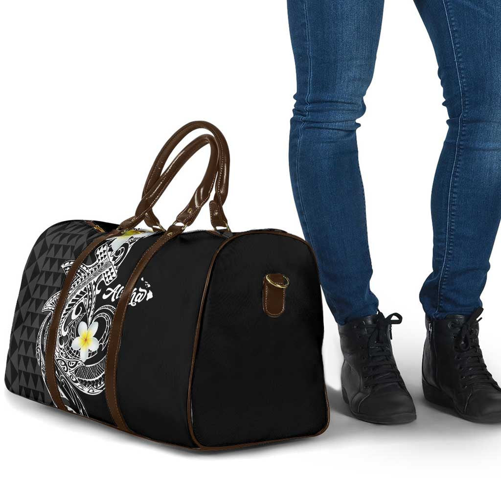 Aloha Hammerhead Shark Travel Bag Black Hawaiian Kakau Tribal Tattoo LT9 - Polynesian Pride