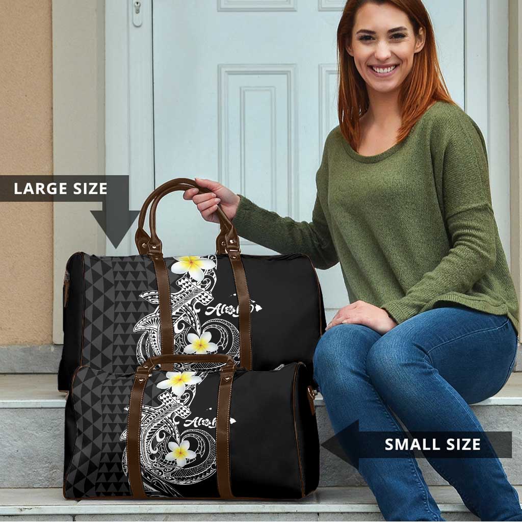 Aloha Hammerhead Shark Travel Bag Black Hawaiian Kakau Tribal Tattoo LT9 - Polynesian Pride