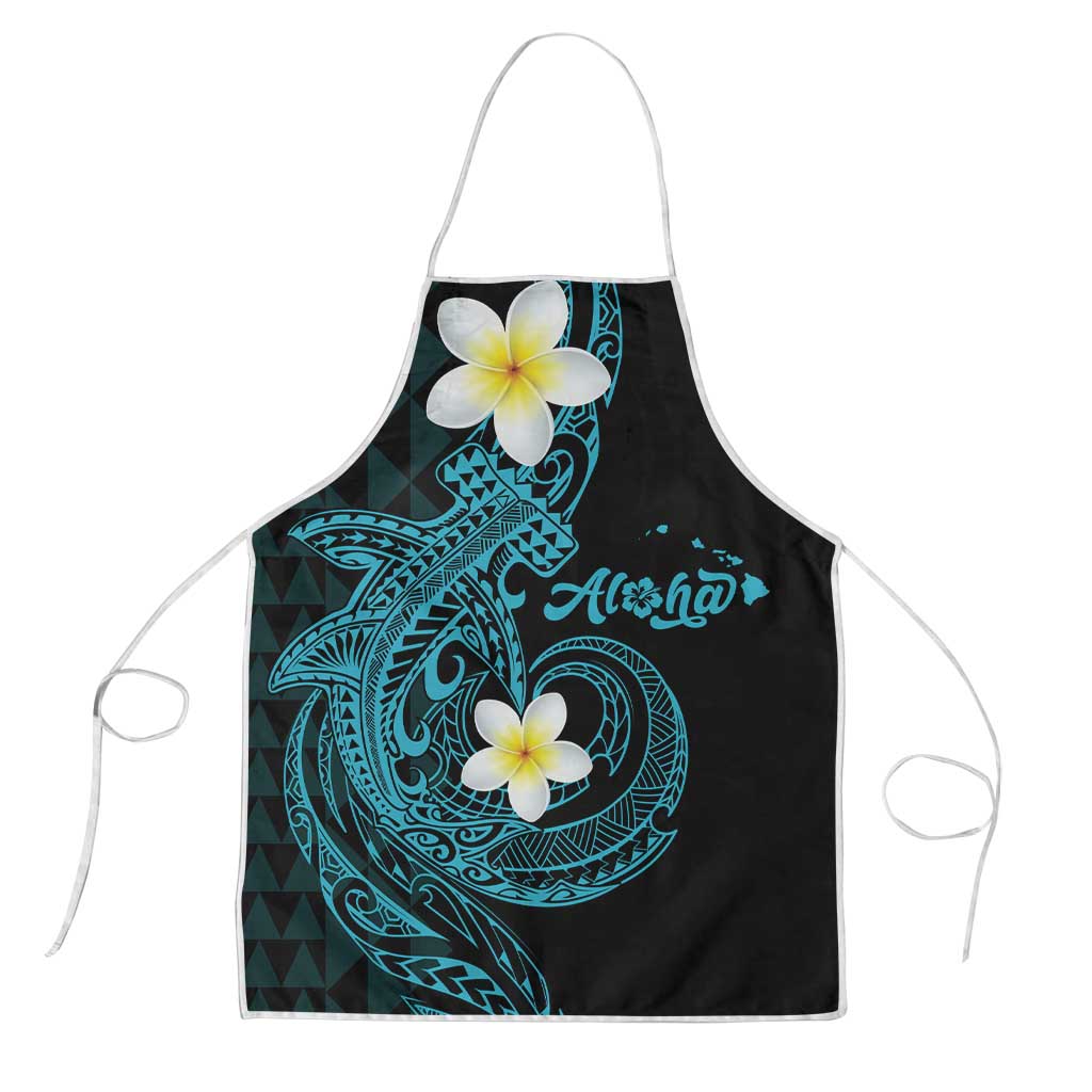 Aloha Hammerhead Shark Apron Calypso Hawaiian Kakau Tribal Tattoo LT9 Blue - Polynesian Pride