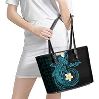 Aloha Hammerhead Shark Leather Tote Bag Calypso Hawaiian Kakau Tribal Tattoo LT9 - Polynesian Pride