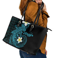 Aloha Hammerhead Shark Leather Tote Bag Calypso Hawaiian Kakau Tribal Tattoo LT9 - Polynesian Pride