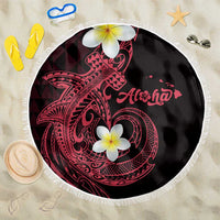 Aloha Hammerhead Shark Beach Blanket Feverish Pink Hawaiian Kakau Tribal Tattoo LT9 One Size 150cm Pink - Polynesian Pride