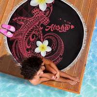 Aloha Hammerhead Shark Beach Blanket Feverish Pink Hawaiian Kakau Tribal Tattoo LT9 - Polynesian Pride
