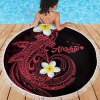 Aloha Hammerhead Shark Beach Blanket Feverish Pink Hawaiian Kakau Tribal Tattoo LT9 - Polynesian Pride