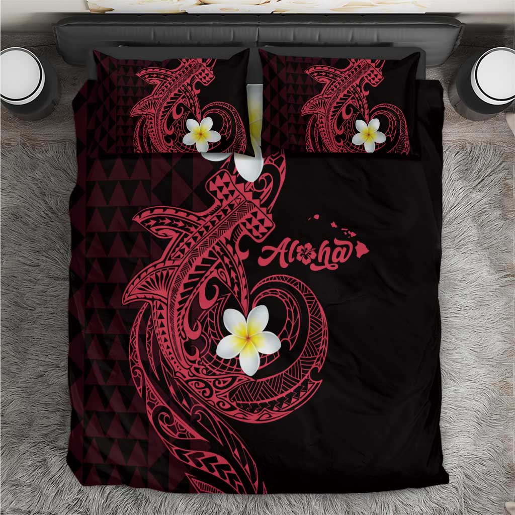 Aloha Hammerhead Shark Bedding Set Feverish Pink Hawaiian Kakau Tribal Tattoo LT9 Pink - Polynesian Pride