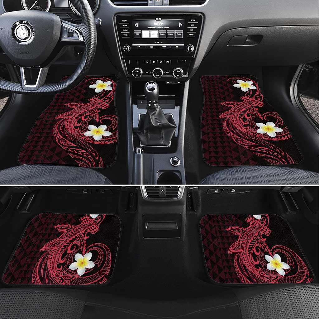 Aloha Hammerhead Shark Car Mats Feverish Pink Hawaiian Kakau Tribal Tattoo LT9 Set 4pcs Pink - Polynesian Pride