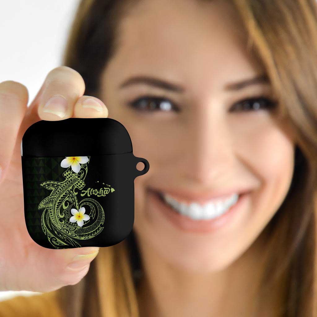 Aloha Hammerhead Shark AirPods Case Lime Rickey Hawaiian Kakau Tribal Tattoo LT9 Lime - Polynesian Pride
