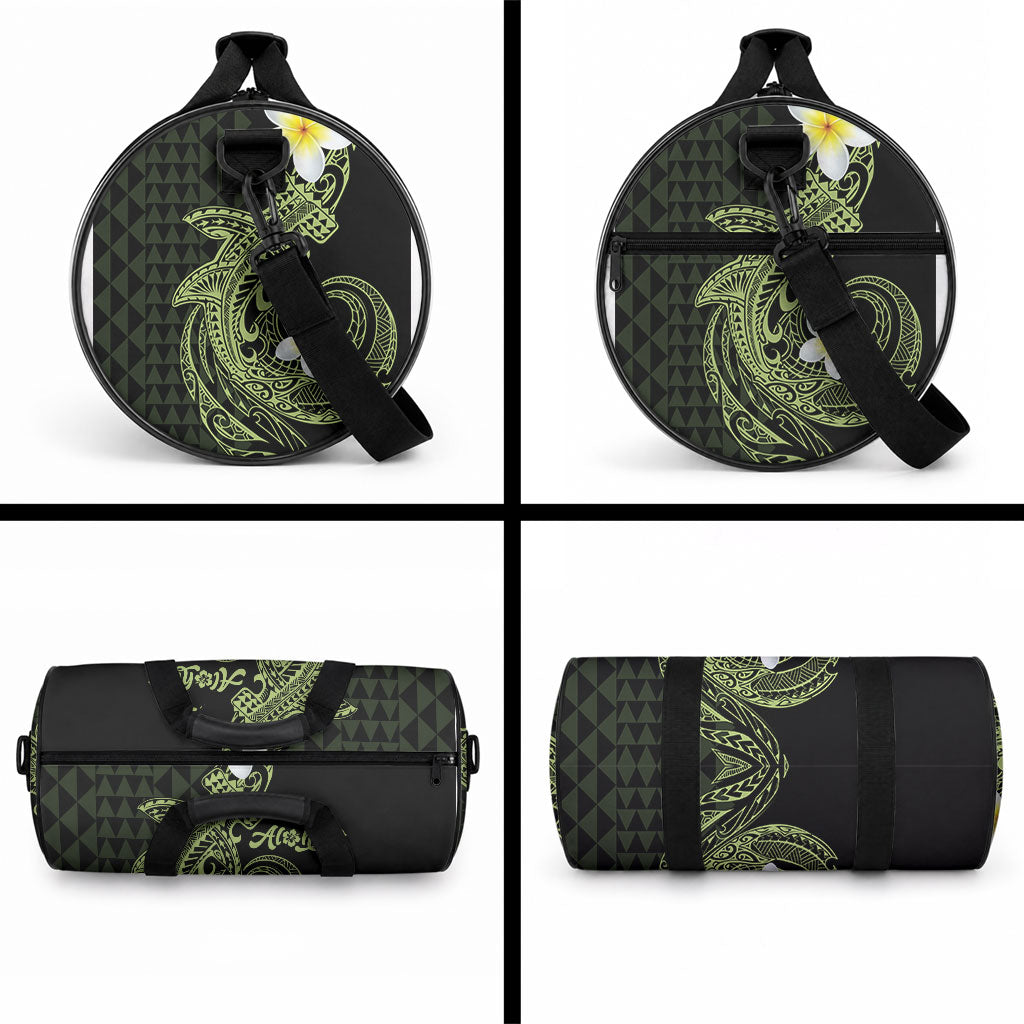 Aloha Hammerhead Shark Duffle Bag Lime Rickey Hawaiian Kakau Tribal Tattoo LT9 - Polynesian Pride