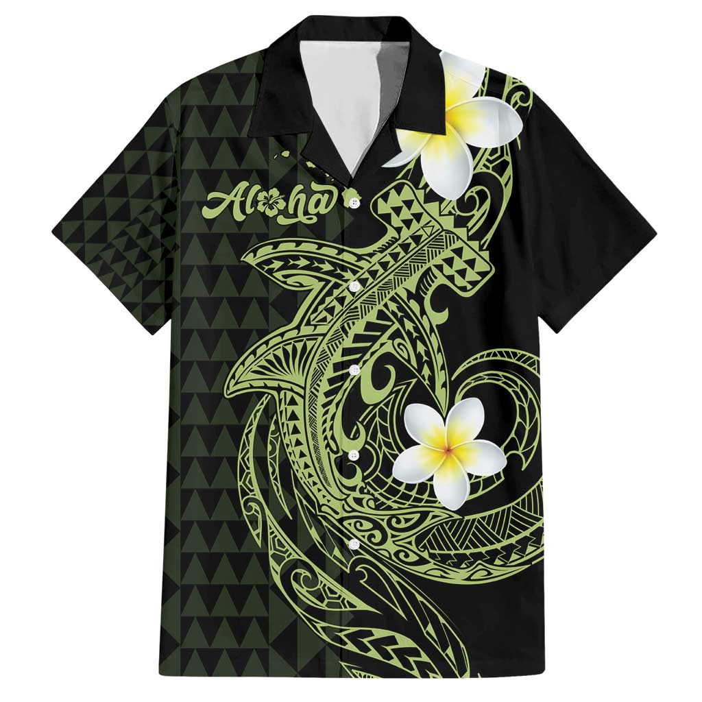 Aloha Hammerhead Shark Hawaiian Shirt Lime Rickey Hawaiian Kakau Tribal Tattoo LT9 Lime - Polynesian Pride