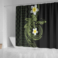 Aloha Hammerhead Shark Shower Curtain Lime Rickey Hawaiian Kakau Tribal Tattoo LT9 - Polynesian Pride