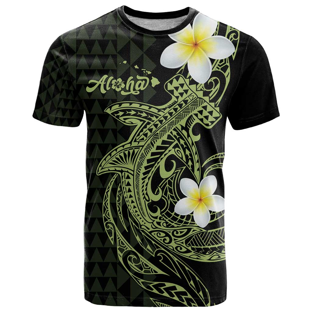 Aloha Hammerhead Shark T Shirt Lime Rickey Hawaiian Kakau Tribal Tattoo LT9 Lime - Polynesian Pride
