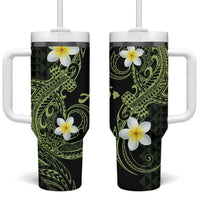 Aloha Hammerhead Shark Tumbler With Handle Lime Rickey Hawaiian Kakau Tribal Tattoo LT9 One Size: 40 oz Lime - Polynesian Pride