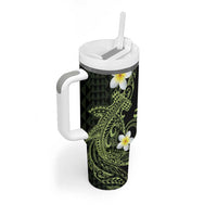 Aloha Hammerhead Shark Tumbler With Handle Lime Rickey Hawaiian Kakau Tribal Tattoo LT9 - Polynesian Pride