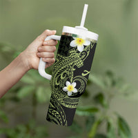 Aloha Hammerhead Shark Tumbler With Handle Lime Rickey Hawaiian Kakau Tribal Tattoo LT9 - Polynesian Pride