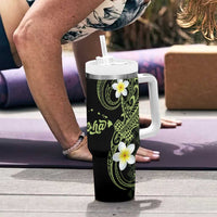 Aloha Hammerhead Shark Tumbler With Handle Lime Rickey Hawaiian Kakau Tribal Tattoo LT9 - Polynesian Pride