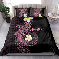 Aloha Hammerhead Shark Bedding Set Vivacious Pink Hawaiian Kakau Tribal Tattoo LT9 - Polynesian Pride