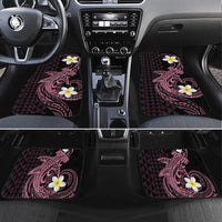 Aloha Hammerhead Shark Car Mats Vivacious Pink Hawaiian Kakau Tribal Tattoo LT9 Set 4pcs Pink - Polynesian Pride