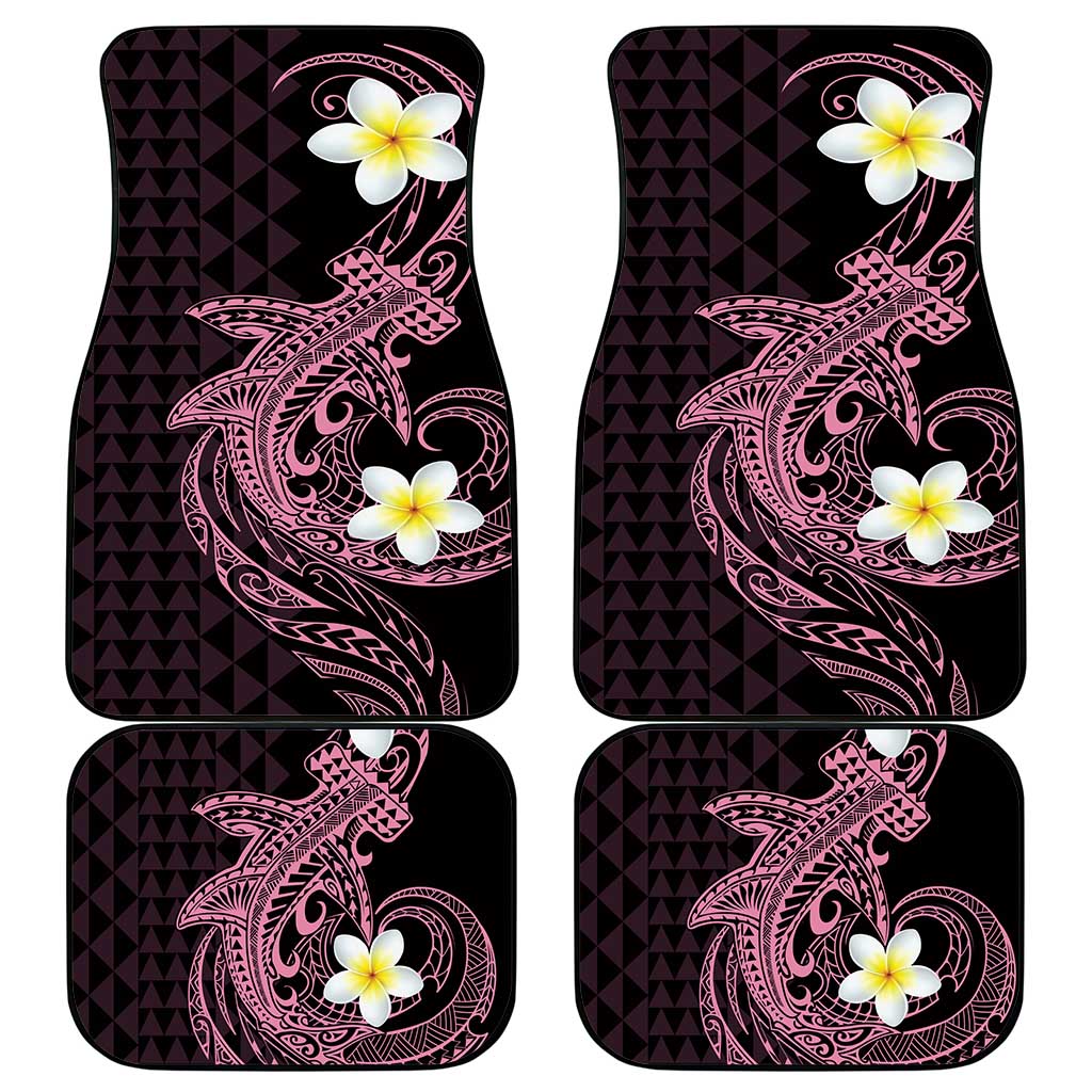 Aloha Hammerhead Shark Car Mats Vivacious Pink Hawaiian Kakau Tribal Tattoo LT9 - Polynesian Pride