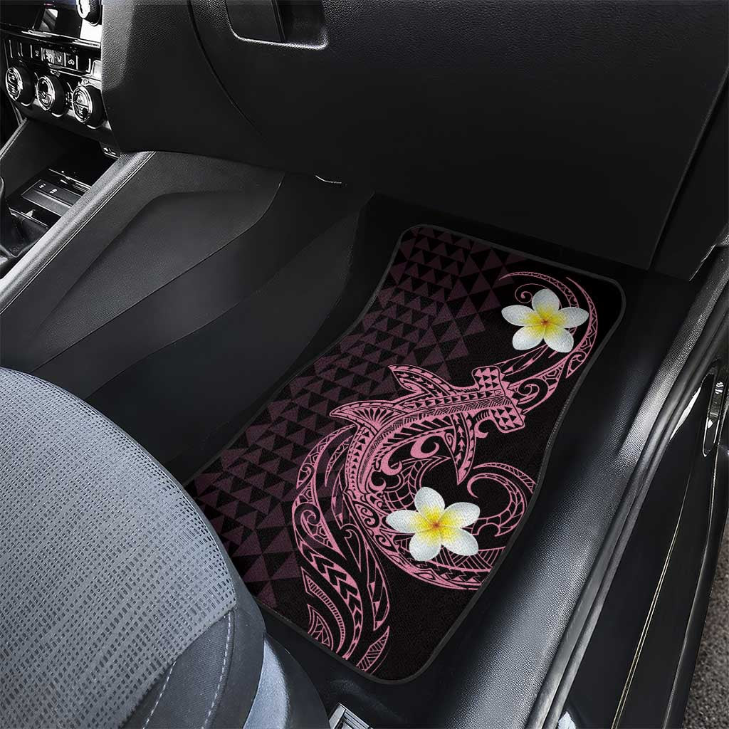 Aloha Hammerhead Shark Car Mats Vivacious Pink Hawaiian Kakau Tribal Tattoo LT9 - Polynesian Pride