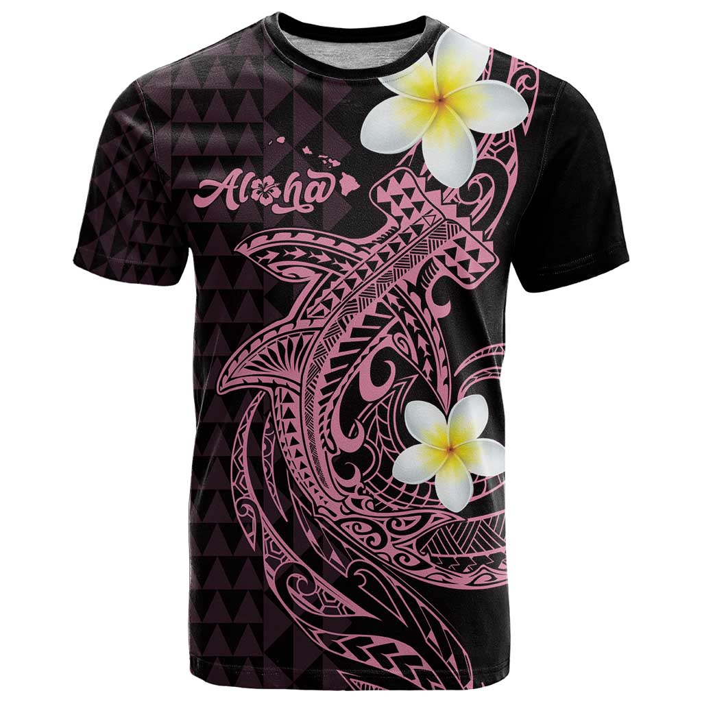 Aloha Hammerhead Shark T Shirt Vivacious Pink Hawaiian Kakau Tribal Tattoo LT9 Pink - Polynesian Pride