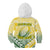 The Kuki's Cook Islands Rugby Kid Hoodie Be Unique Vibe White LT9 Zip Hoodie White - Polynesian Pride