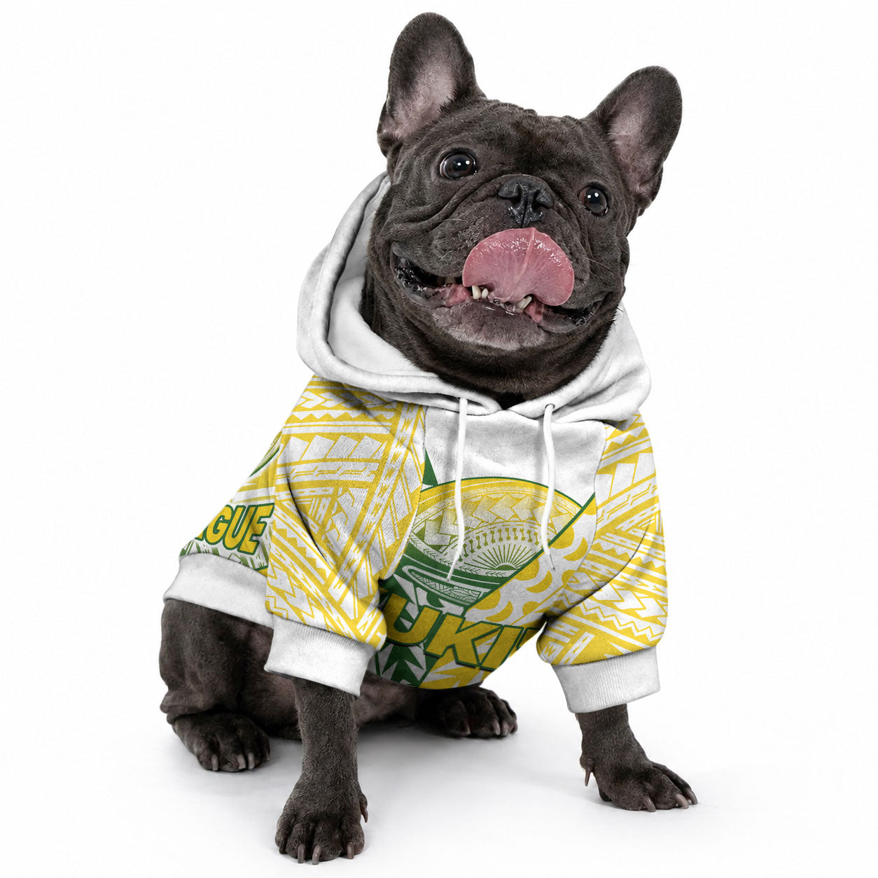 The Kuki's Cook Islands Rugby Pet Hoodie Be Unique Vibe White LT9 - Polynesian Pride