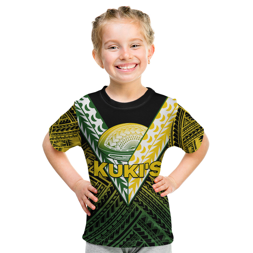 The Kuki's Cook Islands Rugby Kid T Shirt Be Unique Vibe Black LT9 Black - Polynesian Pride