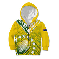 The Kuki's Cook Islands Rugby Kid Hoodie Be Unique Vibe Yellow LT9 - Polynesian Pride