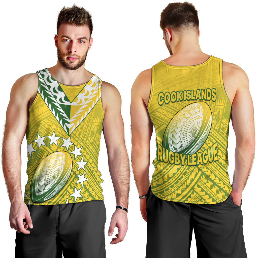 The Kuki's Cook Islands Rugby Men Tank Top Be Unique Vibe Yellow LT9 - Polynesian Pride