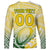 (Custom Text And Number) The Kuki's Cook Islands Rugby Long Sleeve Shirt Be Unique Vibe White LT9 - Polynesian Pride