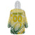 (Custom Text And Number) The Kuki's Cook Islands Rugby Wearable Blanket Hoodie Be Unique Vibe White LT9 - Polynesian Pride